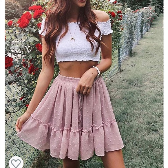 🌸Blush 🌸pink 💗layered🌸ruffle🌸mini skirt💗🌟✨ - Picture 3 of 7